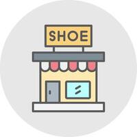 Tienda línea lleno ligero icono vector