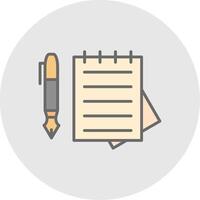 Documents Line Filled Light Icon vector