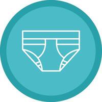 Underwear Line Multi Circle Icon vector