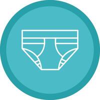 Underwear Line Multi Circle Icon vector