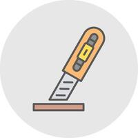 Cutter Line Filled Light Icon vector