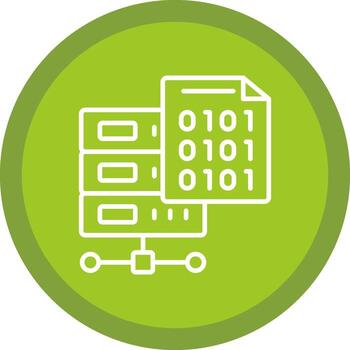 binario código línea multi circulo icono vector