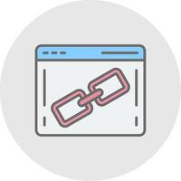 Link Line Filled Light Icon vector