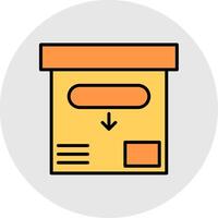 Archive Line Filled Light Icon vector