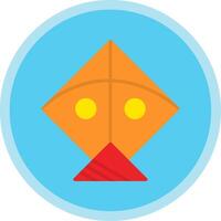 Kite Flat Multi Circle Icon vector