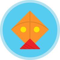 Kite Flat Multi Circle Icon vector