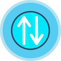 Swap Flat Multi Circle Icon vector