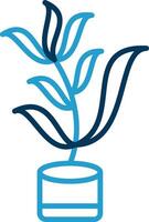 Tarragon Line Blue Two Color Icon vector