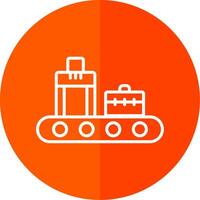 Conveyor Line Yellow White Icon vector