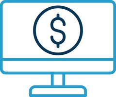 Finance Line Blue Two Color Icon vector