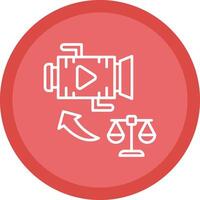 Laws Line Multi Circle Icon vector