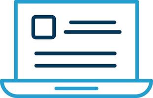 Seo And Web Line Blue Two Color Icon vector