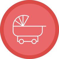 Pram Line Multi Circle Icon vector