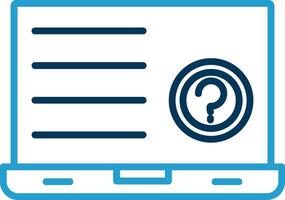 Question Line Blue Two Color Icon vector
