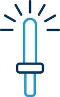 Light Stick Line Blue Two Color Icon vector