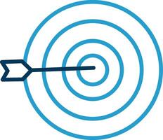 Targeting Line Blue Two Color Icon vector