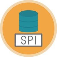 sql bases de datos plano multi circulo icono vector
