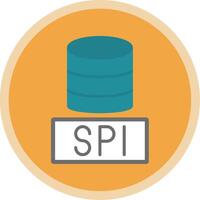 Sql Databases Flat Multi Circle Icon vector