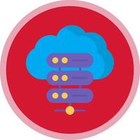 Hosting Services Flat Multi Circle Icon vector