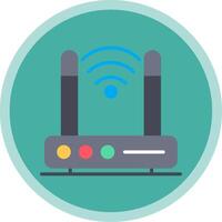 Wireless Modem Flat Multi Circle Icon vector