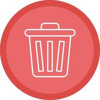 Trash Line Multi Circle Icon vector