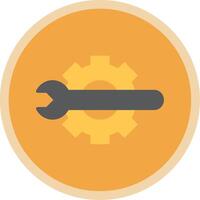 Technical Tools Flat Multi Circle Icon vector