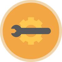 Technical Tools Flat Multi Circle Icon vector