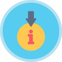 Information Download Flat Multi Circle Icon vector