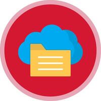 File Access Flat Multi Circle Icon vector