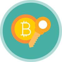 Bitcoin Flat Multi Circle Icon vector