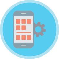 Application Development Flat Multi Circle Icon vector