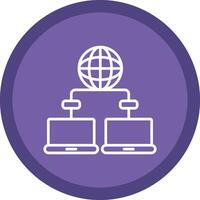 Data Network Line Multi Circle Icon vector