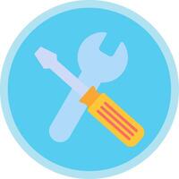 Tools Flat Multi Circle Icon vector