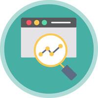 Web Monitoring Flat Multi Circle Icon vector