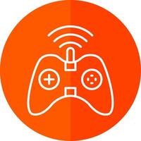 Gaming Line Yellow White Icon vector