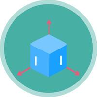 3D Modeling Flat Multi Circle Icon vector