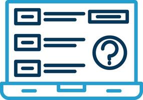 Question Line Blue Two Color Icon vector