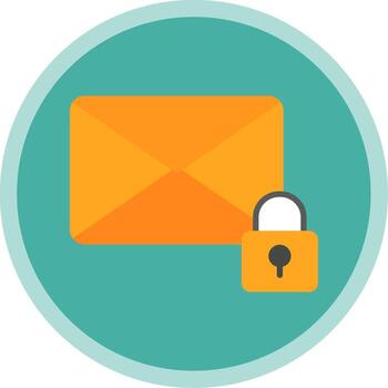 privado mensaje plano multi circulo icono vector