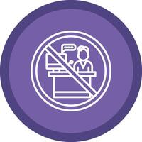 Prohibited Sign Line Multi Circle Icon vector