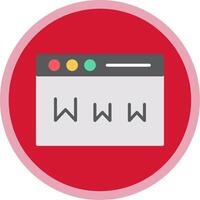 Www Flat Multi Circle Icon vector