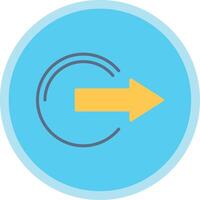 Logout Flat Multi Circle Icon vector