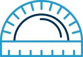 Ruler Line Blue Two Color Icon vector