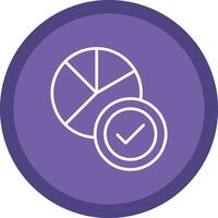 Pie Chart Line Multi Circle Icon vector