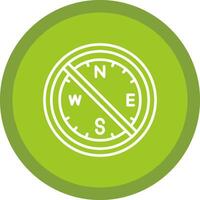 Prohibited Sign Line Multi Circle Icon vector