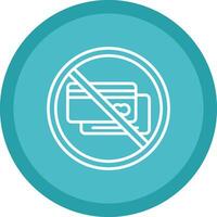 Prohibited Sign Line Multi Circle Icon vector