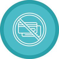 Prohibited Sign Line Multi Circle Icon vector