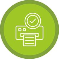 Printer Line Multi Circle Icon vector