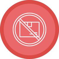 prohibido firmar línea multi circulo icono vector