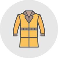 Coat Line Filled Light Icon vector