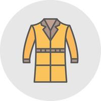 Coat Line Filled Light Icon vector